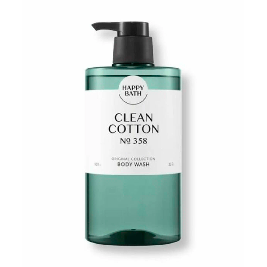 Парфюмированный гель для душа с ароматом хлопка [Happy Bath] Original  Collection Body Wash Clean Cotton 910 гр – купить корейскую косметику в  интернет-магазине Космея