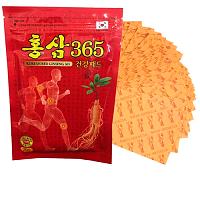 Набор пластырей с красным женьшенем для облегчения боли в суставах 20 шт Korean Red Ginseng 365 Pad