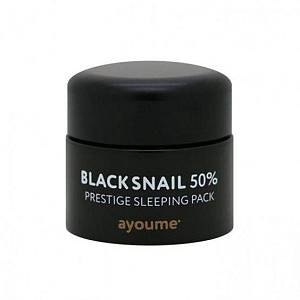 Ночная маска для лица с муцином черной улитки [Ayoume] Black Snail Prestige Sleeping Pack
