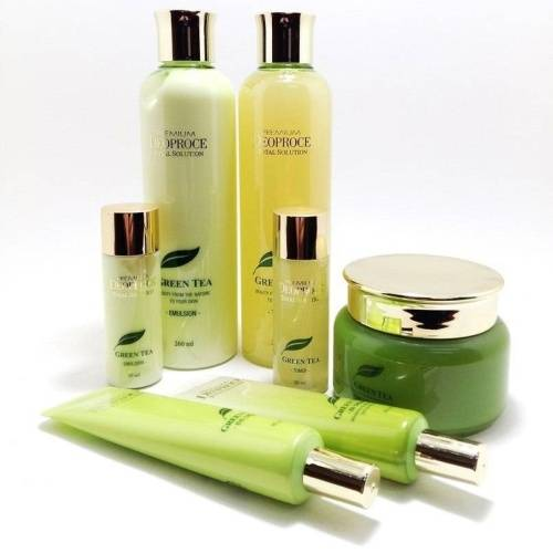 Набор для лица с экстрактом зеленого чая Deoproce Green Tea Total Solution Skin Care 5 Set фото 2